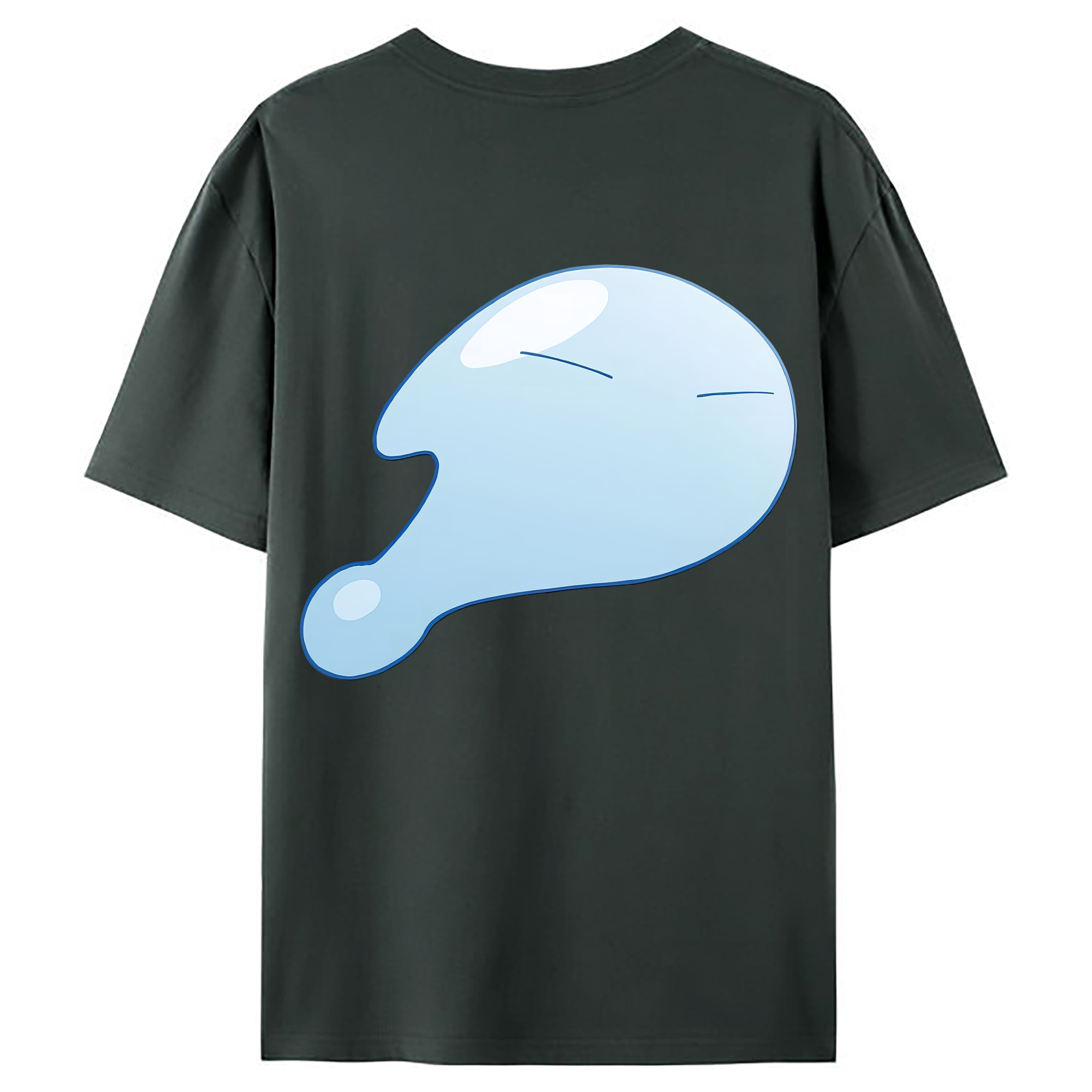 （画像用） 転スラ Regarding Reincarnated to Slime 綿100％ メンズ半袖Tシャツ（バックプリント） 通気性